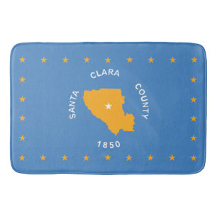 Flag of Santa Clara (US county, California) Bath Mat