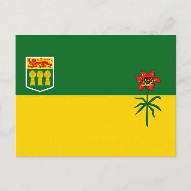 Flag of Saskatchewan Postcard (Front)