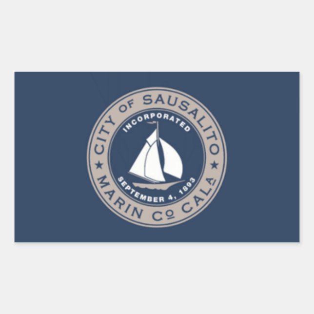 Flag of Sausalito, California Sticker (Front)