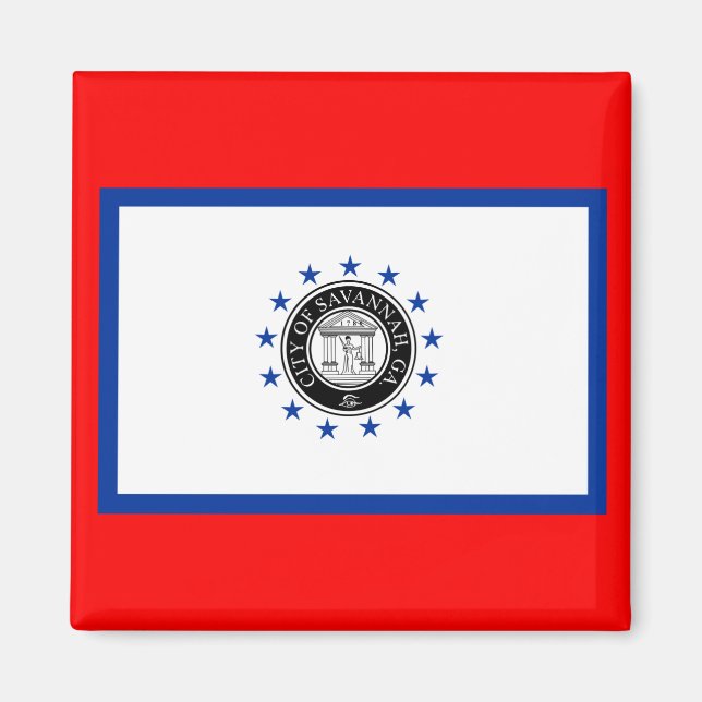 Flag of Savannah (Georgia) Magnet (Front)