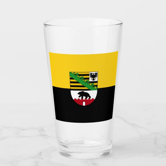 Flag of Saxony-Anhalt Glass (Front)