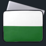 Flag of Saxony (German State) Laptop Sleeve<br><div class="desc">This design features the flag of Saxony, which is a landlocked state of Germany. Saxony borders the German states of Brandenburg, Saxony-Anhalt, Thuringia, and Bavaria, as well as the countries of Poland and the Czech Republic. The capital of Saxony is Dresden, while its largest city is Leipzig.</div>
