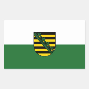 Flag of Saxony Rectangular Sticker