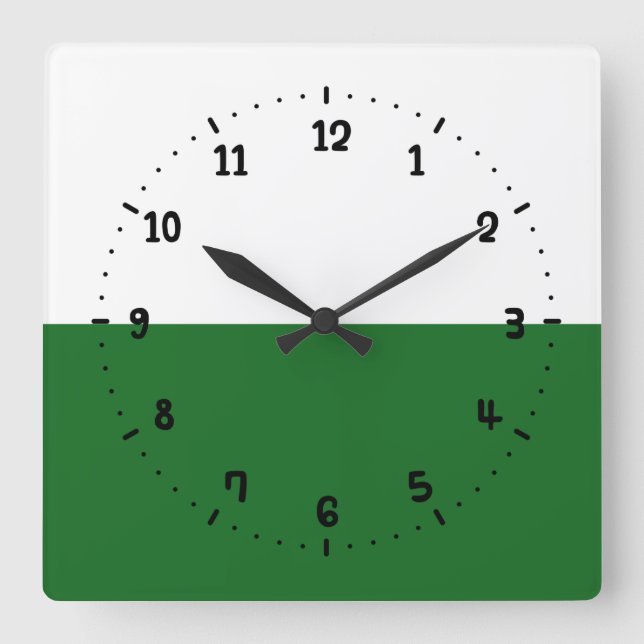 Flag of Saxony Square Wall Clock (Front)