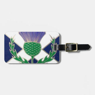 Flag of Scotland and Thistle Luggage Tag