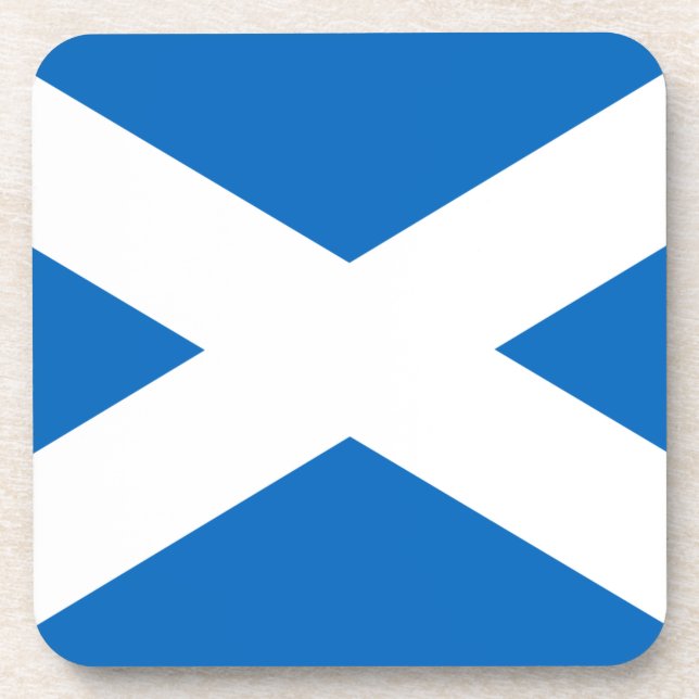 Flag of Scotland - Bratach na h-Alba Coaster (Front)