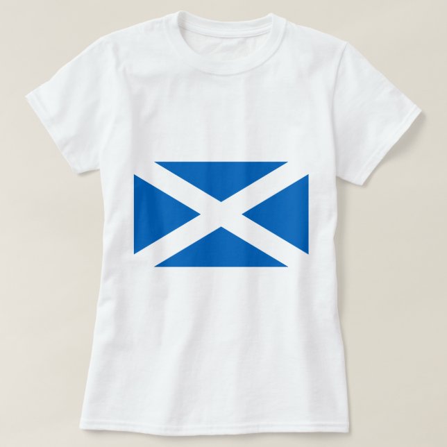 Flag of Scotland - Bratach na h-Alba T-Shirt (Design Front)
