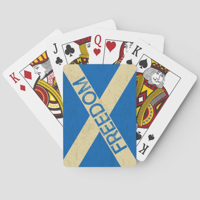 Flag of Scotland Freedom Playing Cards (Back)