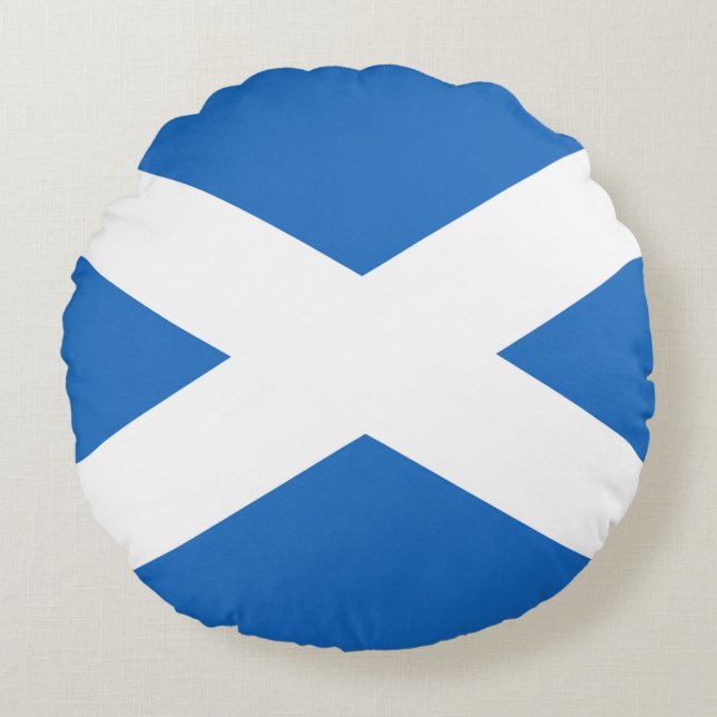 Flag of Scotland Round Pillow (Front)