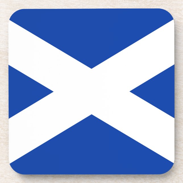 Flag of Scotland Saltire - High Quality Image Coaster (Front)