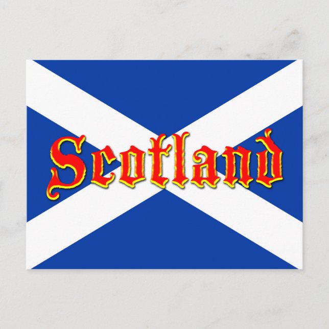 Flag of Scotland Saltire - High Quality Image Postcard (Front)