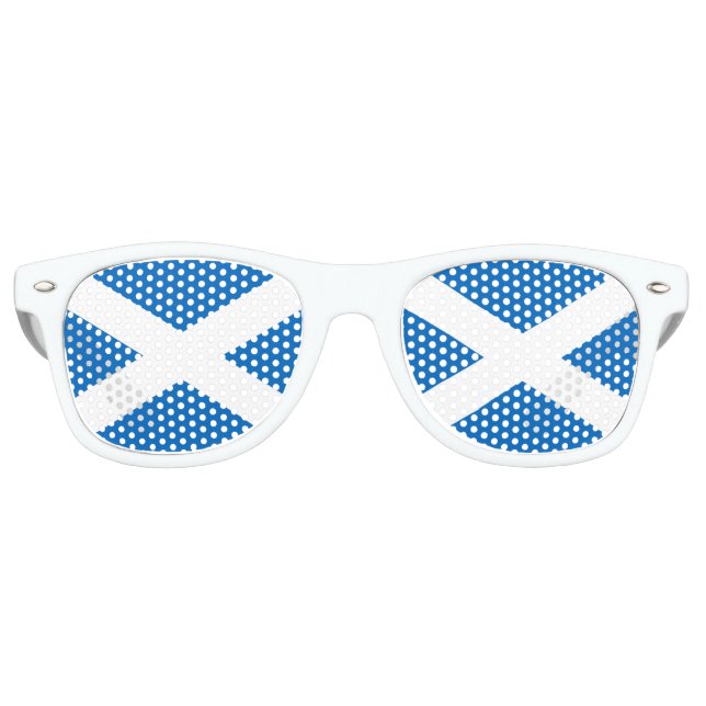 Flag of Scotland - Scottish Flag Retro Sunglasses (Front)
