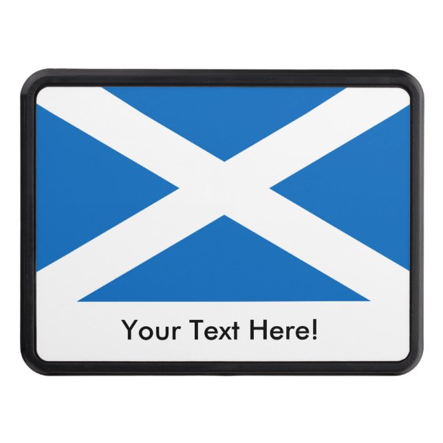 Flag of Scotland Trailer Hitch Cover (Front)