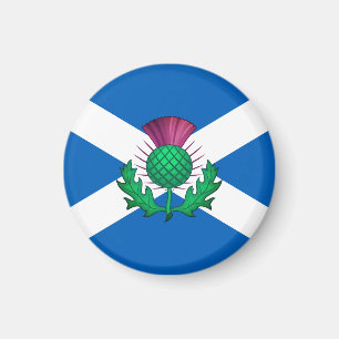 Flag of Scotland with Thistle superimposed Magnet