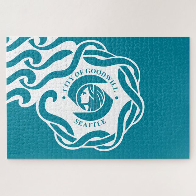 Flag of Seattle (Washington) Jigsaw Puzzle (Horizontal)