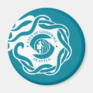 Flag of Seattle (Washington) Magnet