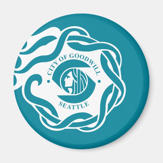 Flag of Seattle (Washington) Magnet (Front)