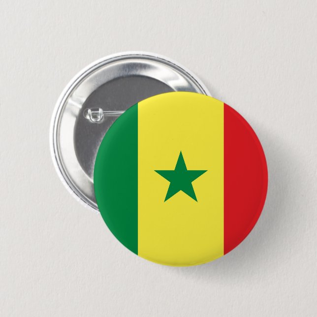 Flag of Senegal 2 Inch Round Button (Front & Back)