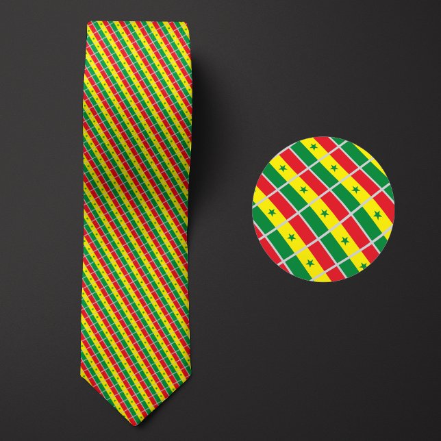 Flag of Senegal Pattern Tie (Creator Uploaded)