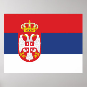 Flag of Serbia Poster