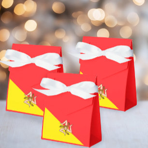 Flag of Sicily Sicilian Party and Events Favor Box