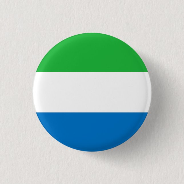 Flag of Sierra Leone 1 Inch Round Button (Front)