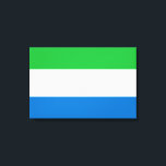 Flag of Sierra Leone Canvas Print<br><div class="desc">This design features the national flag of Sierra Leone (officially known as the Republic of Sierra Leone and informally known as Salone), which is a country on the southwest coast of West Africa. Sierra Leone is bordered by Liberia to the southeast and Guinea to the northeast. The country of Sierra...</div>