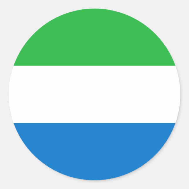 Flag of Sierra Leone Classic Round Sticker (Front)