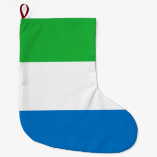 Flag of Sierra Leone Large Christmas Stocking