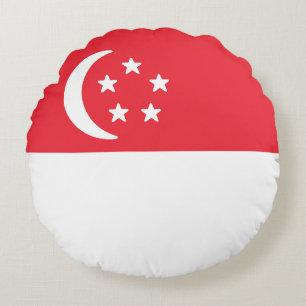 Flag of Singapore Round Pillow