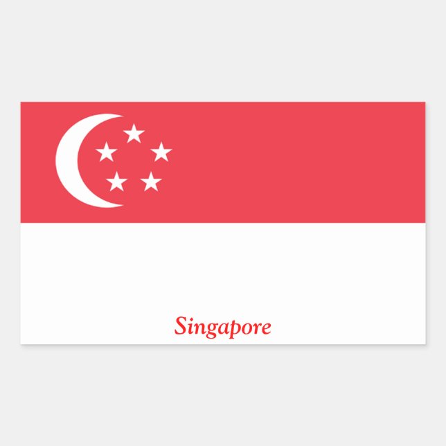 Flag of Singapore Sticker (Front)