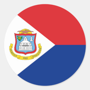 Flag of Sint Maarten Classic Round Sticker