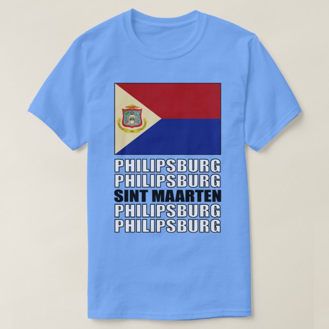 Flag of Sint Maarten T-Shirt (Design Front)