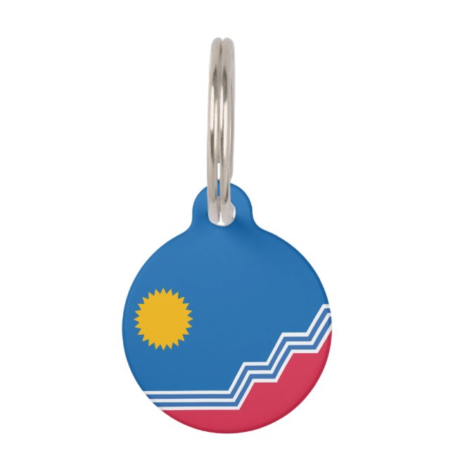 Flag of Sioux Falls, South Dakota Pet Tag (Front)