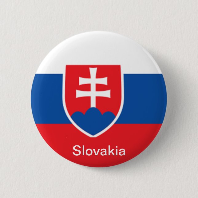 Flag of Slovakia 2 Inch Round Button (Front)