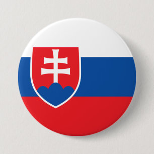Flag of Slovakia 3 Inch Round Button