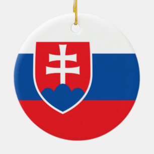 Flag of Slovakia Ceramic Ornament