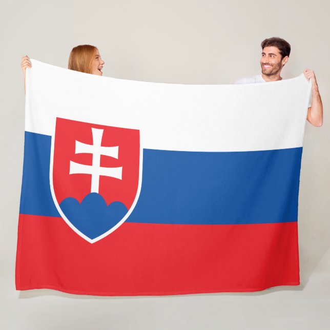 Flag of Slovakia Fleece Blanket (In Situ)