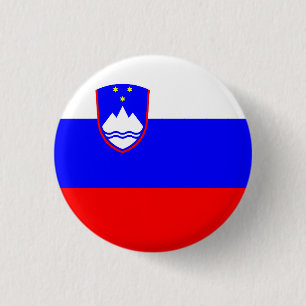 Flag of Slovenia 1 Inch Round Button