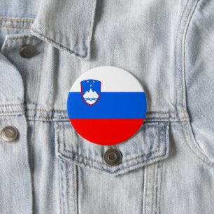 Flag of Slovenia 3 Inch Round Button