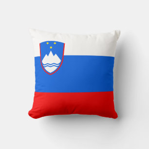 Flag of Slovenia Throw Pillow