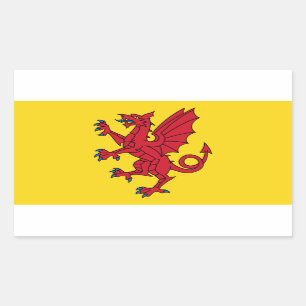Flag of Somerset Rectangular Sticker