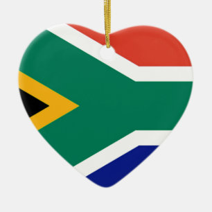 Flag of South Africa Bokke Ceramic Ornament