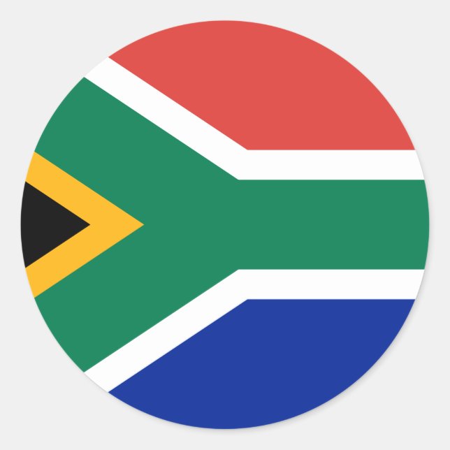 Flag of South Africa Classic Round Sticker (Front)
