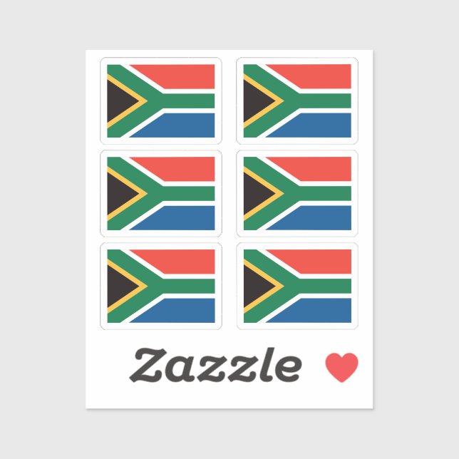Flag of South Africa Collection pack of 6 (Sheet)