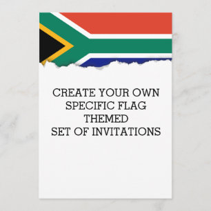 Flag of South Africa Invitation