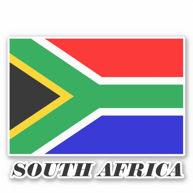 Flag of South Africa, labelled (Front)
