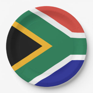 Flag of South Africa Paper Plate