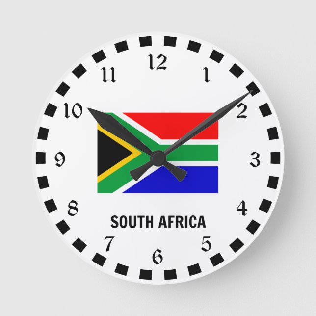 Flag of South Africa Round Clock (Front)