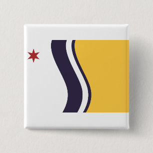 Flag of South Bend, Indiana 2 Inch Square Button